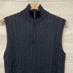 Shear Luxury Knit Wear Alpaca Men’s 1/4 Zip Sweater Vest